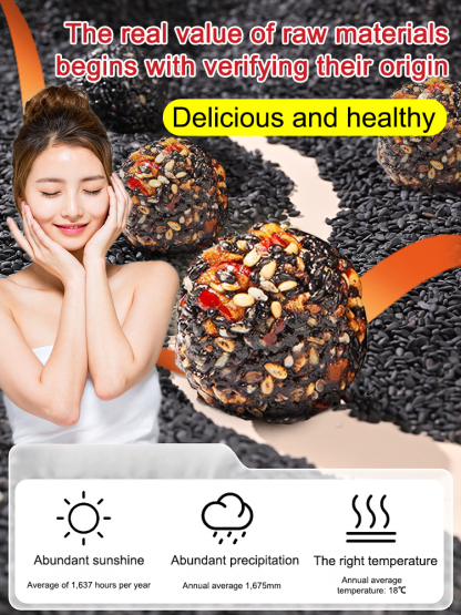 Black Hair Nourishing Walnut Goji Black Sesame Balls