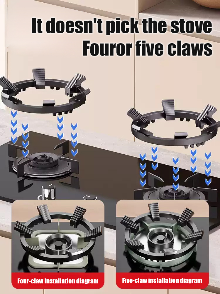 Universal windproof and anti-slip bracket for gas stove