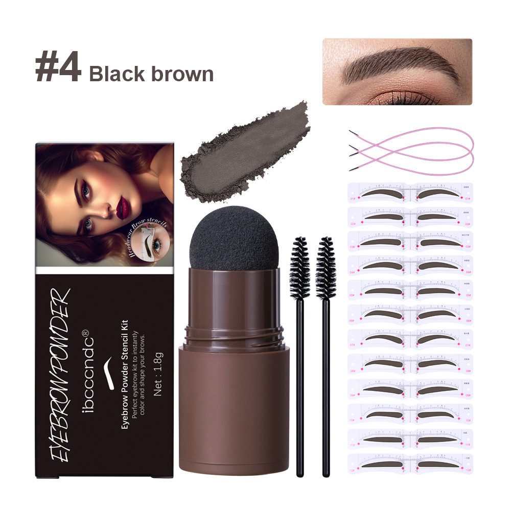 Head-mounted eyebrow card + stamp eyebrow powder set