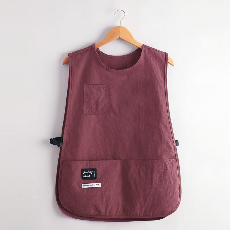 [Waterproof and oil-proof] Fashionable vest-style workwear apron