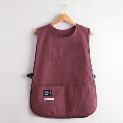 [Waterproof and oil-proof] Fashionable vest-style workwear apron