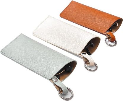 Convenient Key Ring Leather Eyeglasses Organizer