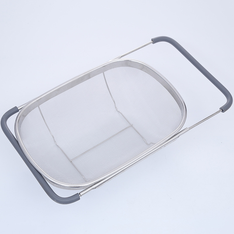 Stainless steel retractable drain basket