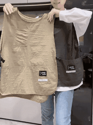 [Waterproof and oil-proof] Fashionable vest-style workwear apron