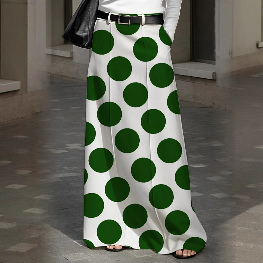 [Fashionable] High waist solid color long skirt