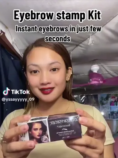 Head-mounted eyebrow card + stamp eyebrow powder set