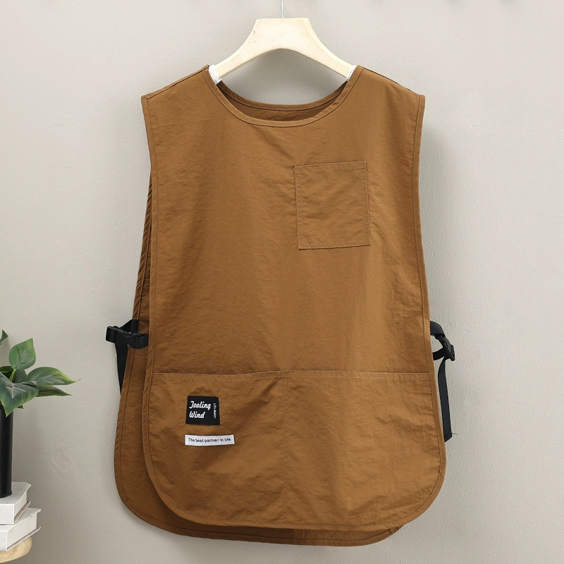 [Waterproof and oil-proof] Fashionable vest-style workwear apron