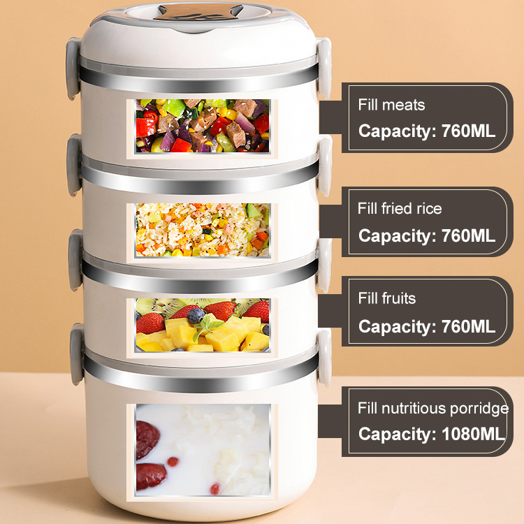 Microwaveable Stainless Steel Extra Long Insulated Lunch Box