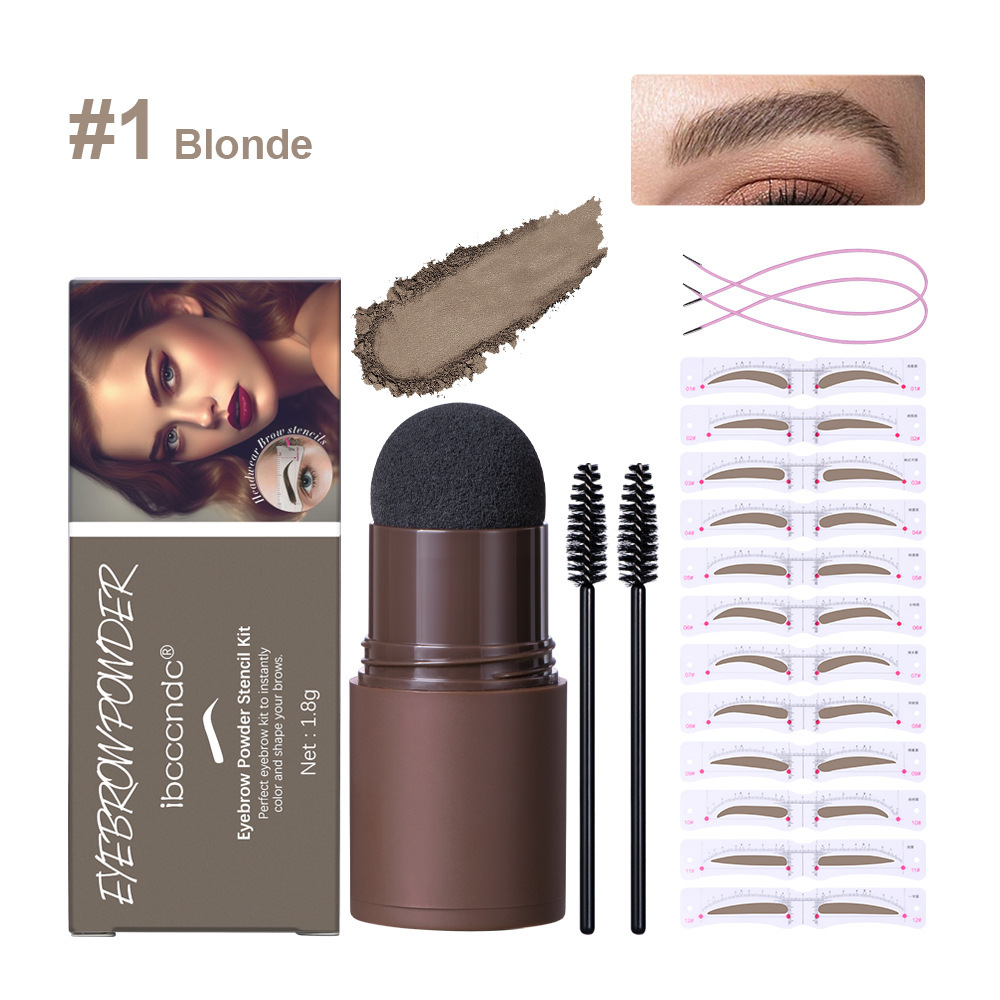 Head-mounted eyebrow card + stamp eyebrow powder set