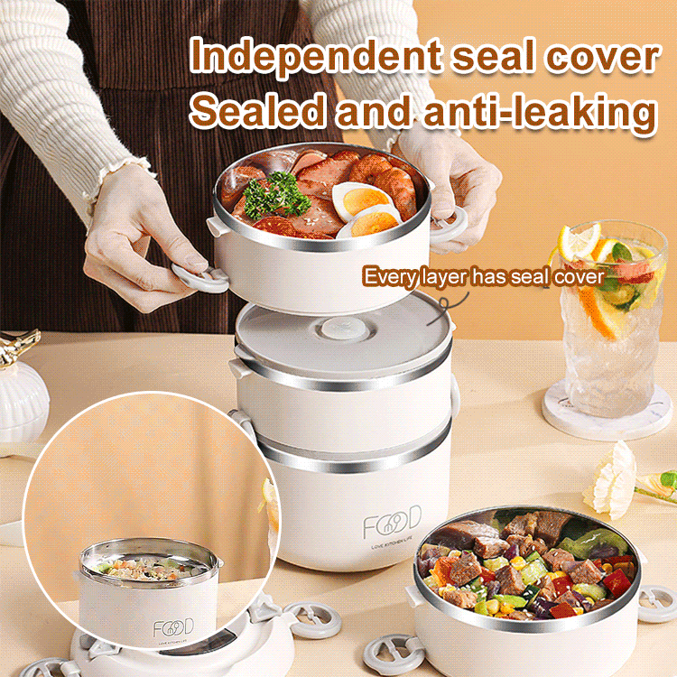 Microwaveable Stainless Steel Extra Long Insulated Lunch Box