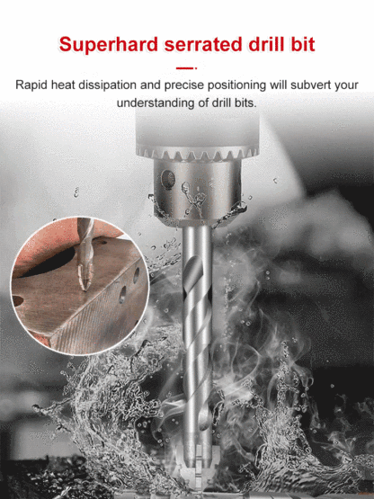 Serrated Ceramic Drill Bit with Four Edges