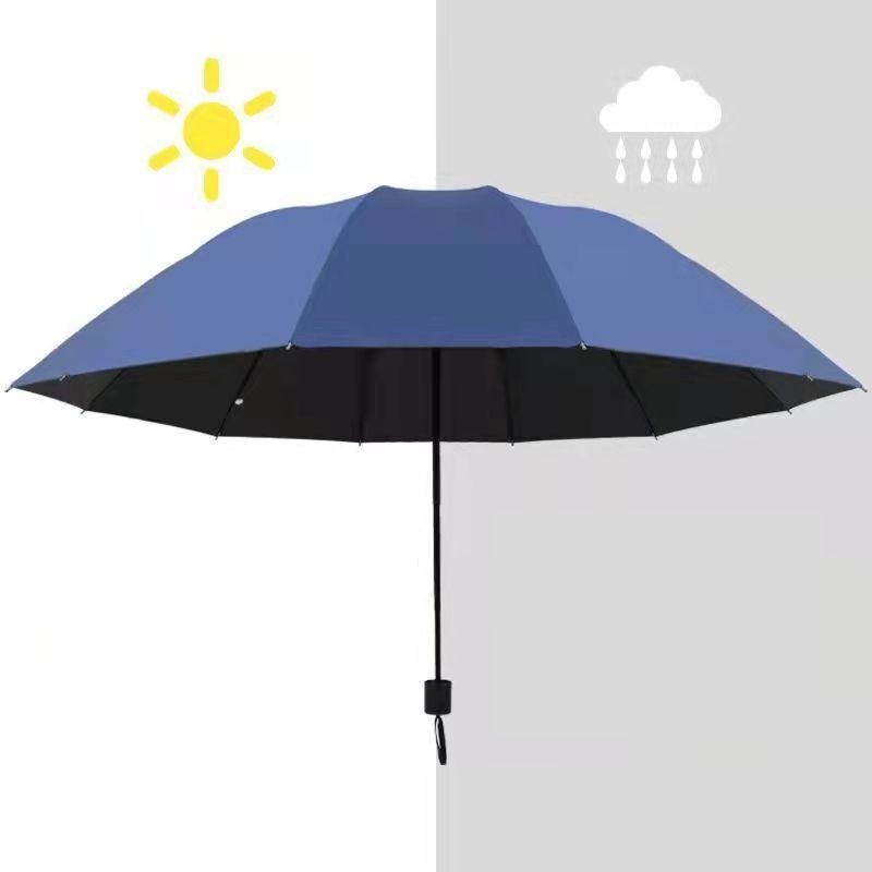 Double folding umbrella sunshade rain dualuse