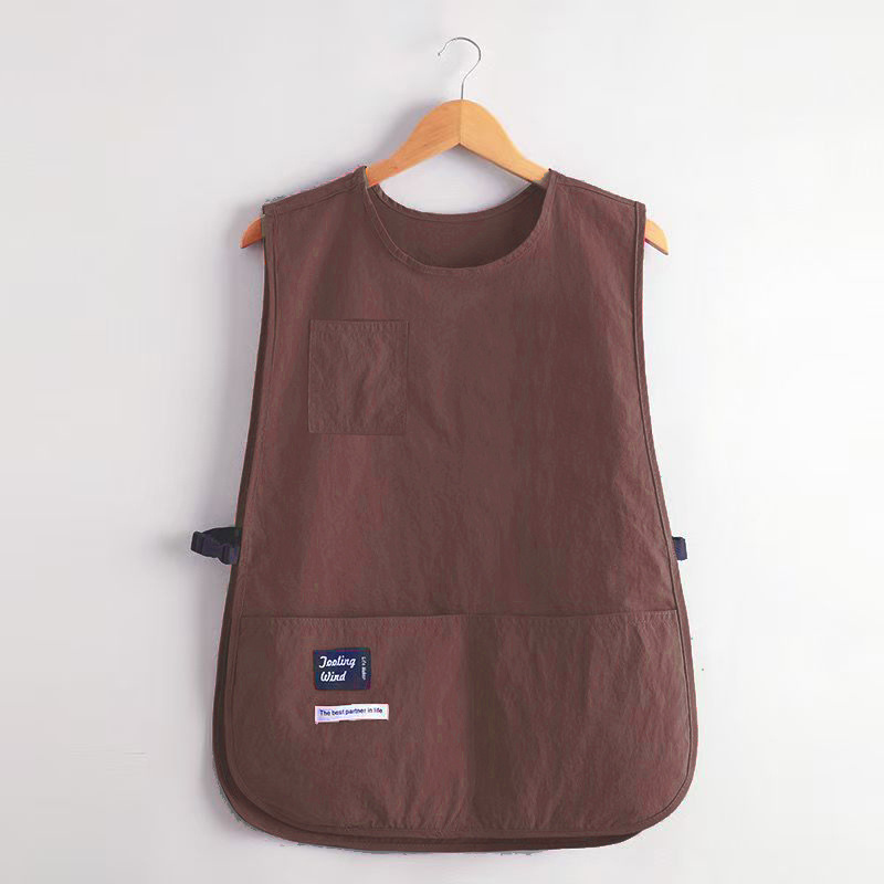 [Waterproof and oil-proof] Fashionable vest-style workwear apron