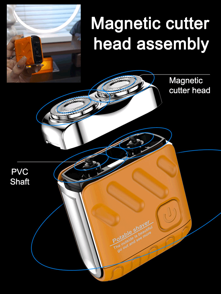Small steel cannon suspended magnetic blade shaver