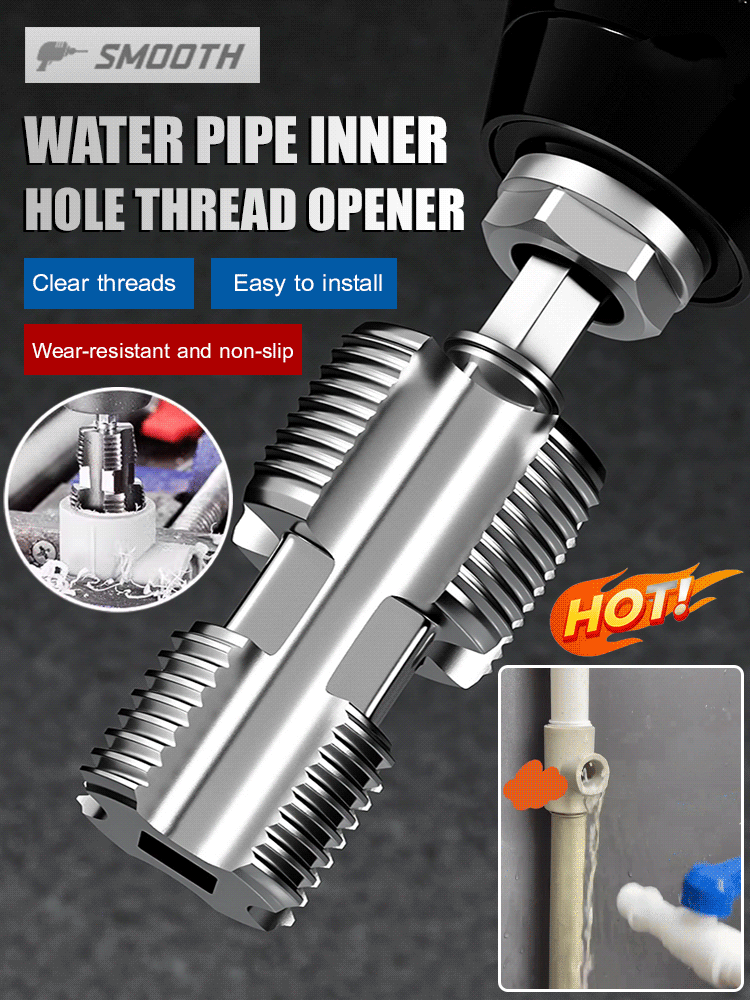 Water pipe inner hole thread opener