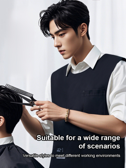 [Waterproof and oil-proof] Fashionable vest-style workwear apron