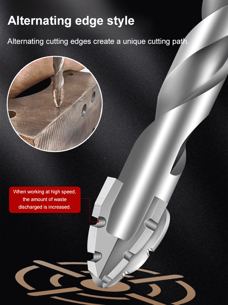 Serrated Ceramic Drill Bit with Four Edges
