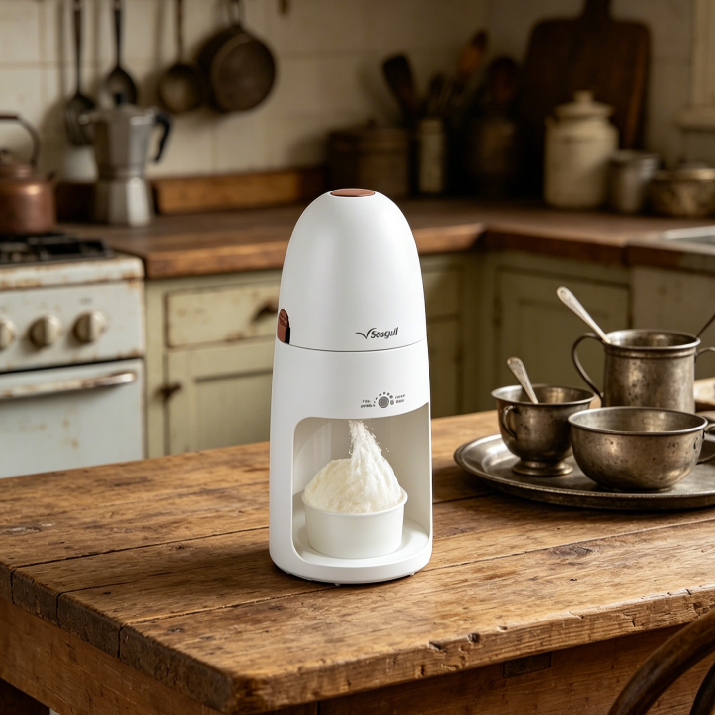 เครื่องทำน้ำแข็งไสพกพา 3 วินาที | เครื่องทำบิงซูไฟฟ้าอัตโนมัติ ปุ่มเดียวบดเนียนนุ่ม ทนทาน ใช้ง่าย