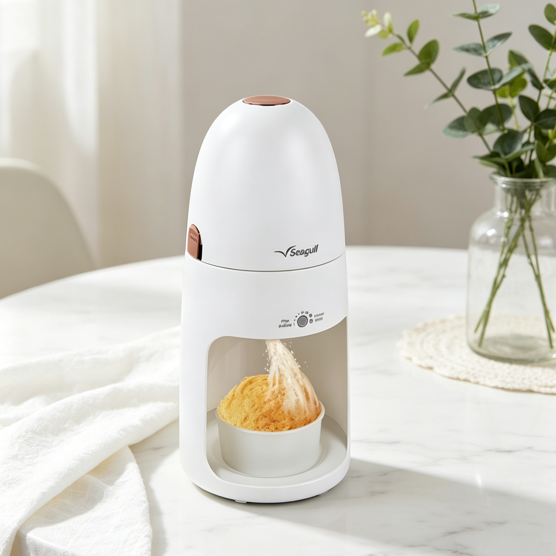 เครื่องทำน้ำแข็งไสพกพา 3 วินาที | เครื่องทำบิงซูไฟฟ้าอัตโนมัติ ปุ่มเดียวบดเนียนนุ่ม ทนทาน ใช้ง่าย