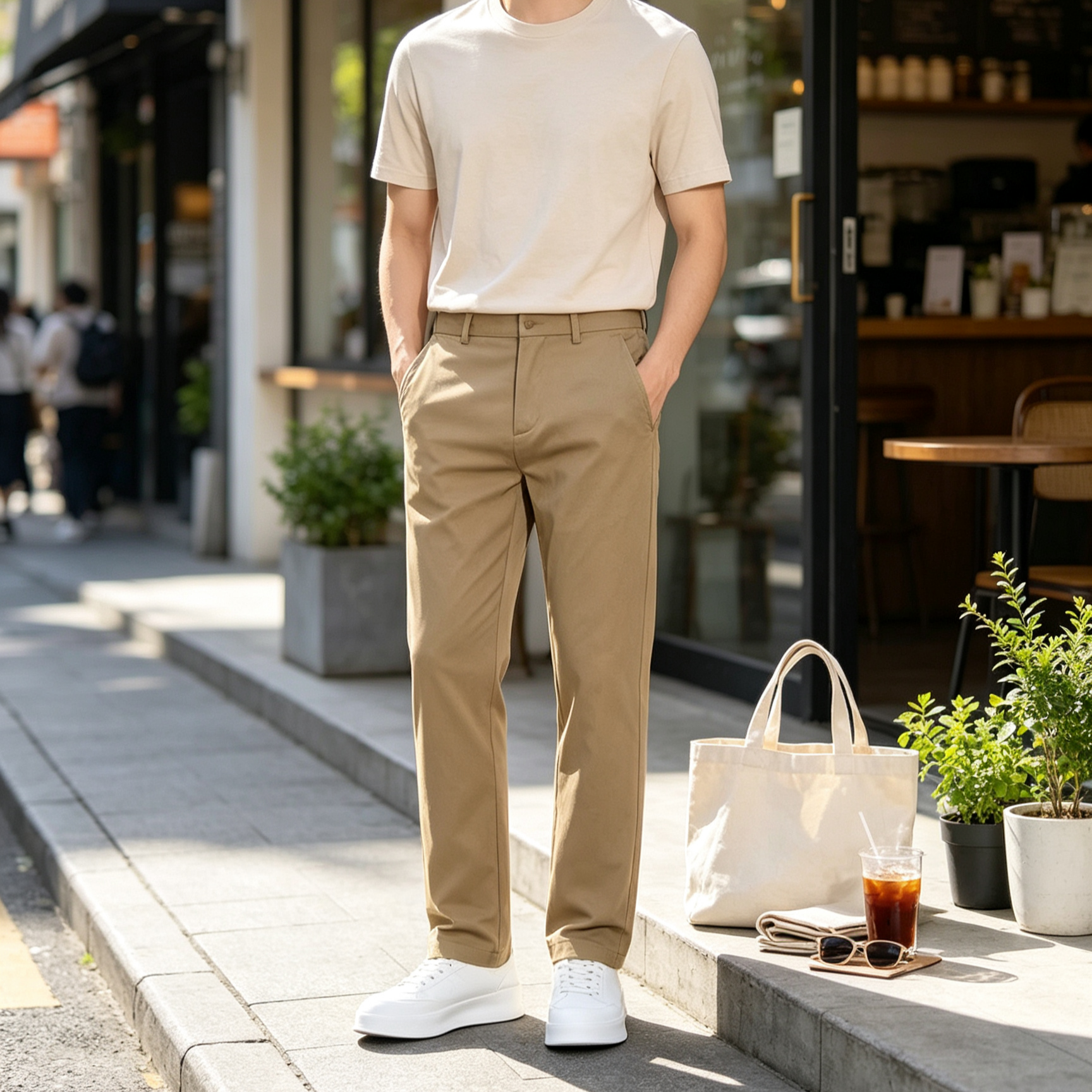 GQ กางเกงสแล็คชาย ผ้าไอซ์ซิลค์ (Ice Silk) ยืดหยุ่นพิเศษ เย็นสบาย 0 องศา | ทรงกระบอกเล็ก ไม่ต้องรีด ระบายอากาศได้ดี