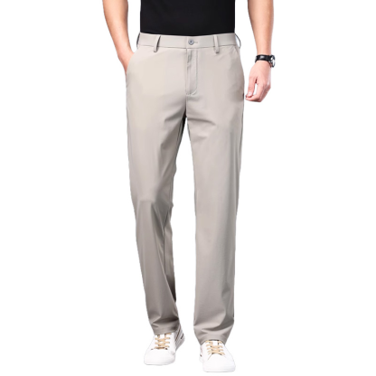 กางเกงสแล็คชาย ผ้าไอซ์ซิลค์ (Ice Silk) ยืดหยุ่นพิเศษ เย็นสบาย 0 องศา | ทรงกระบอกเล็ก ไม่ต้องรีด ระบายอากาศได้ดี