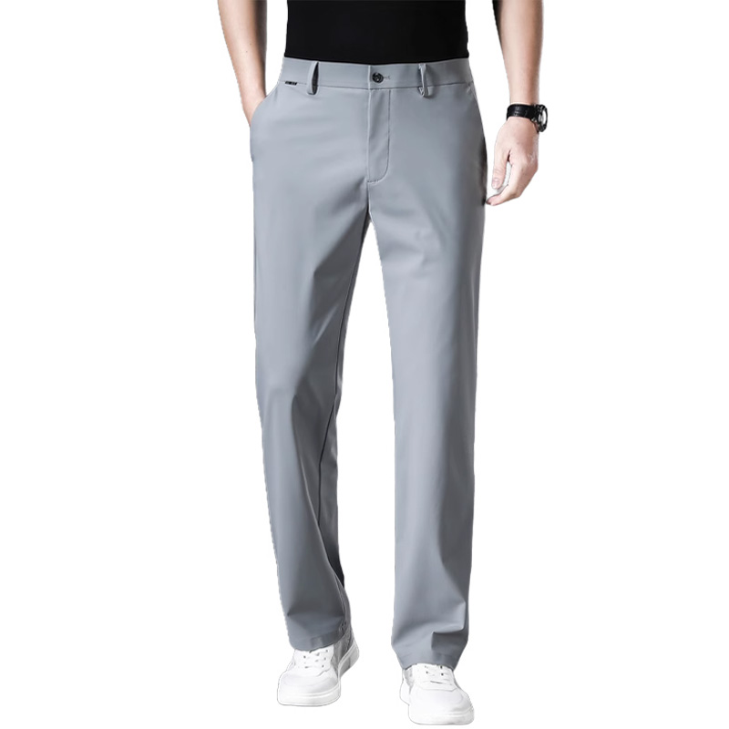 กางเกงสแล็คชาย ผ้าไอซ์ซิลค์ (Ice Silk) ยืดหยุ่นพิเศษ เย็นสบาย 0 องศา | ทรงกระบอกเล็ก ไม่ต้องรีด ระบายอากาศได้ดี