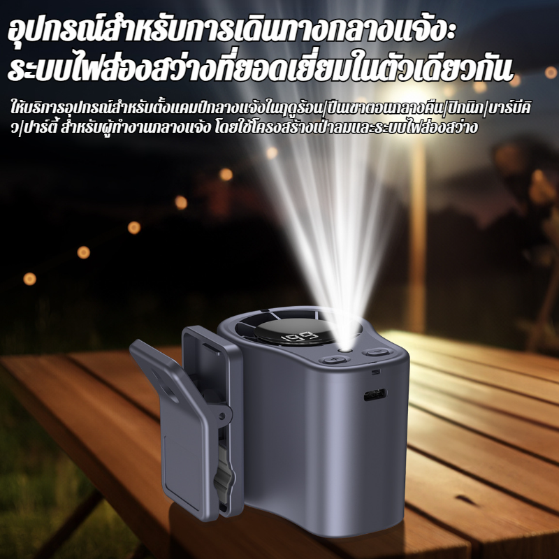 พัดลมคล้องเอวเทอร์โบ | ลมแรงฉ่ำสู้แดด | ดับร้อนทันใจไม่ต้องถือ | แบตอึด พกพาสะดวก