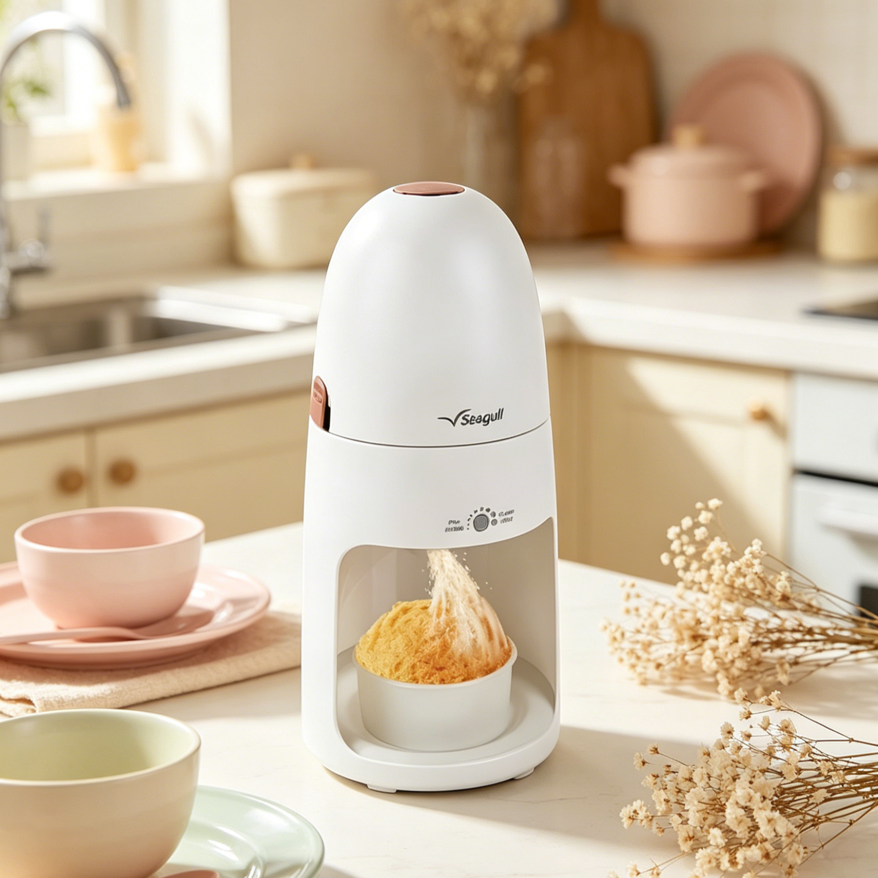 เครื่องทำน้ำแข็งไสพกพา 3 วินาที | เครื่องทำบิงซูไฟฟ้าอัตโนมัติ ปุ่มเดียวบดเนียนนุ่ม ทนทาน ใช้ง่าย