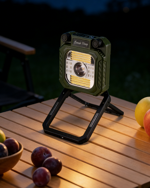 ไฟทำงานฉุกเฉินมือหมุน อเนกประสงค์ - ชาร์จไฟได้เองไม่ต้องใช้ถ่าน - พกพาสะดวก กันน้ำ ทนทาน (ปรับได้ 4 โหมดไฟ)