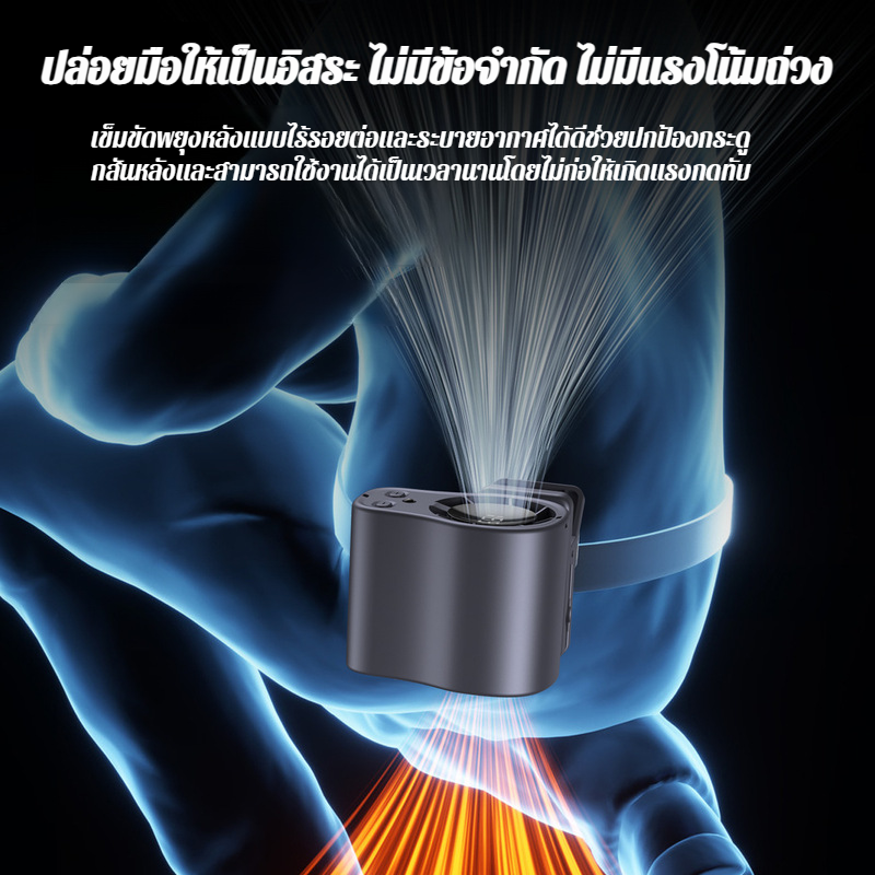 พัดลมคล้องเอวเทอร์โบ | ลมแรงฉ่ำสู้แดด | ดับร้อนทันใจไม่ต้องถือ | แบตอึด พกพาสะดวก