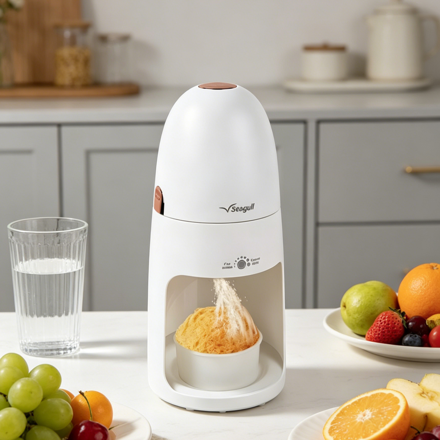 เครื่องทำน้ำแข็งไสพกพา 3 วินาที | เครื่องทำบิงซูไฟฟ้าอัตโนมัติ ปุ่มเดียวบดเนียนนุ่ม ทนทาน ใช้ง่าย