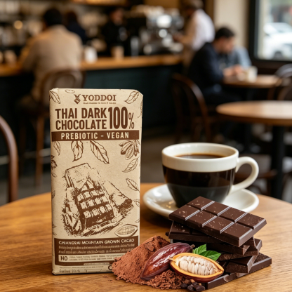 ดาร์กช็อกโกแลต 100% เชียงราย แท้ ไร้น้ำตาล (Dark Chocolate) คีโต วีแกน ทานได้ ขนมคลีนเพื่อสุขภาพ