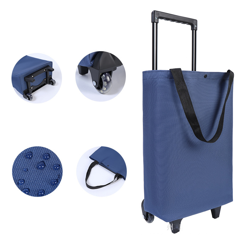 รถเข็นช้อปปิ้ง ยืดหดได้ - ก้านลากพับเข็นสะดวก วัสดุเกรดพรีเมียม ทนทาน รับน้ำหนักได้เยอะ - คันเดียวจบทุกการช้อป!