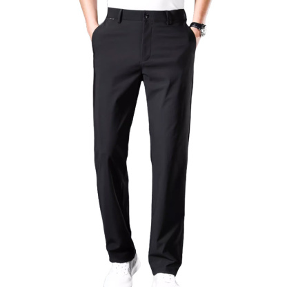 กางเกงสแล็คชาย ผ้าไอซ์ซิลค์ (Ice Silk) ยืดหยุ่นพิเศษ เย็นสบาย 0 องศา | ทรงกระบอกเล็ก ไม่ต้องรีด ระบายอากาศได้ดี