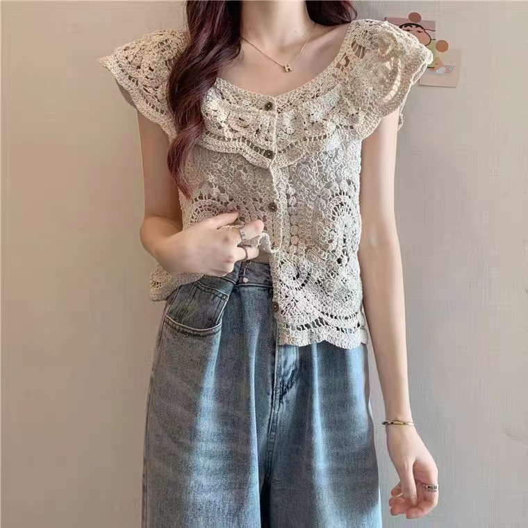 GK-เสื้อเชิ้ตลูกไม้สไตล์ฝรั่งเศส