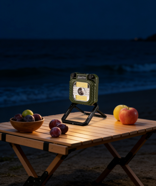 ไฟทำงานฉุกเฉินมือหมุน อเนกประสงค์ - ชาร์จไฟได้เองไม่ต้องใช้ถ่าน - พกพาสะดวก กันน้ำ ทนทาน (ปรับได้ 4 โหมดไฟ)