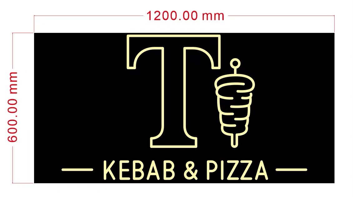 【Customize Case】custom Illuminated advertising neon light-Black base plate, 3000K luminous