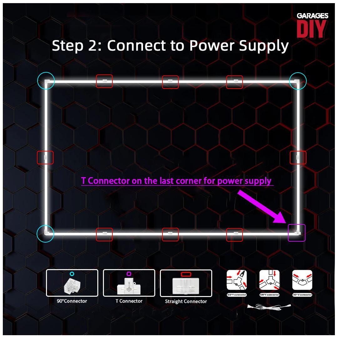 {"default":"easy DIY installation of hexagon garage light without electrician\nplug and play hexagon garage light connected to power outlet"}
