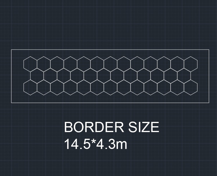 【Custom Case】—8*15m  for barber shop  38Grid with border hipping by air -2pin