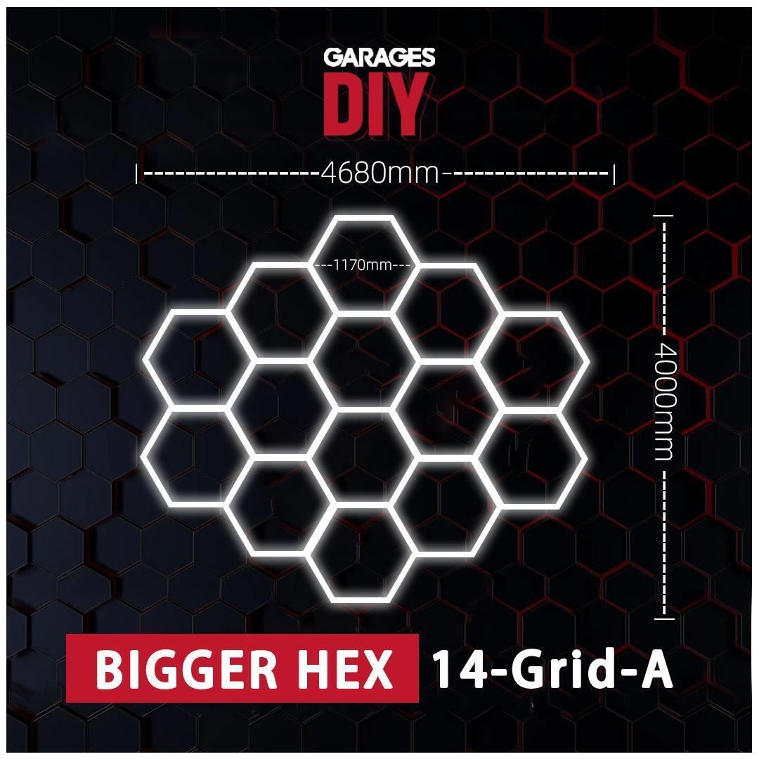 【Bigger Hex】14Grid-A Hexagon Lighting【4680*4000mm/15.4*13.2ft】