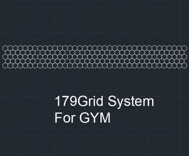 【Custom Case】—33*9m for gym 179Grid system shipping by air -3pin