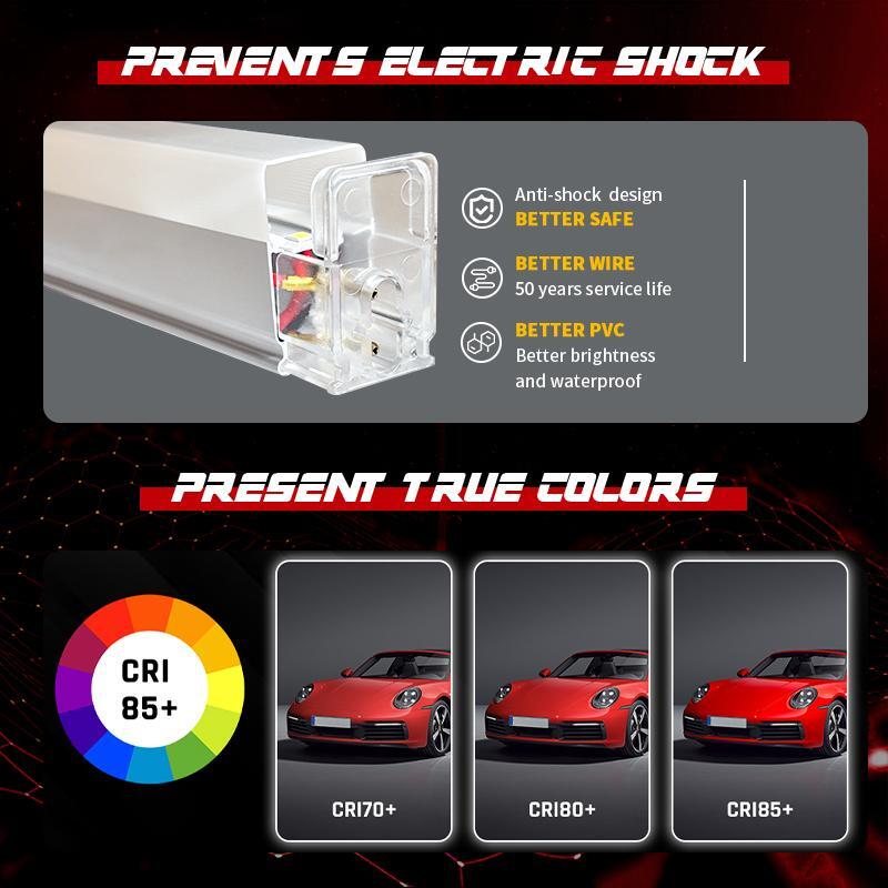 GaragesDIY hexagon LED light recommended color temperature and internal voltage protection