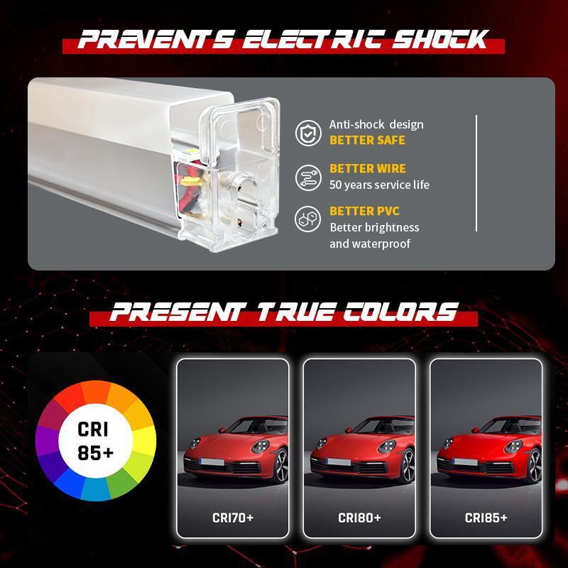 GaragesDIY hexagon LED light recommended color temperature and internal voltage protection
