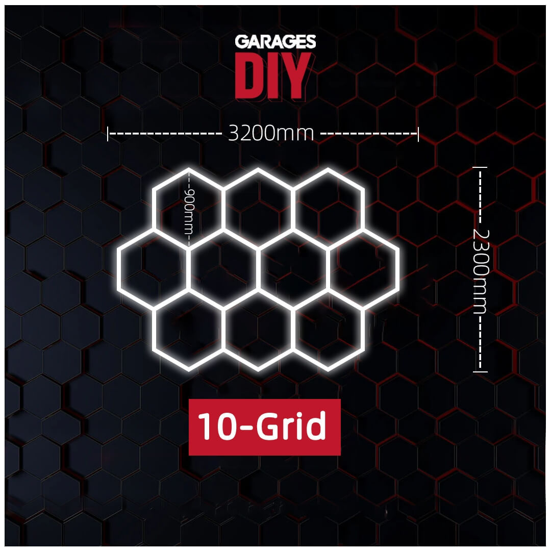 10Grid Hexagon Lighting【3200*2300mm/10.5*7.55ft】