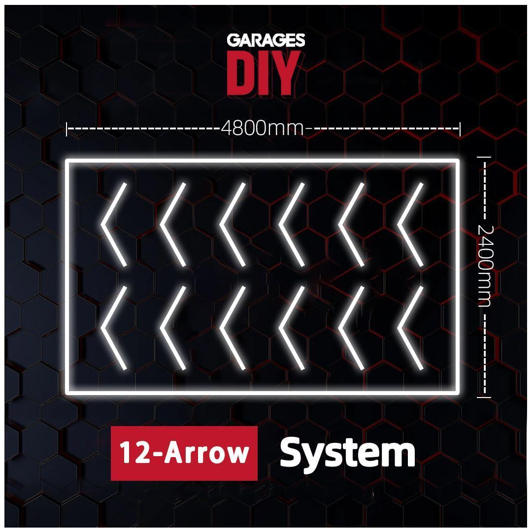 12-Arrow With Border System Hexagon Lighting【4800*2400mm/15.8*7.9ft】