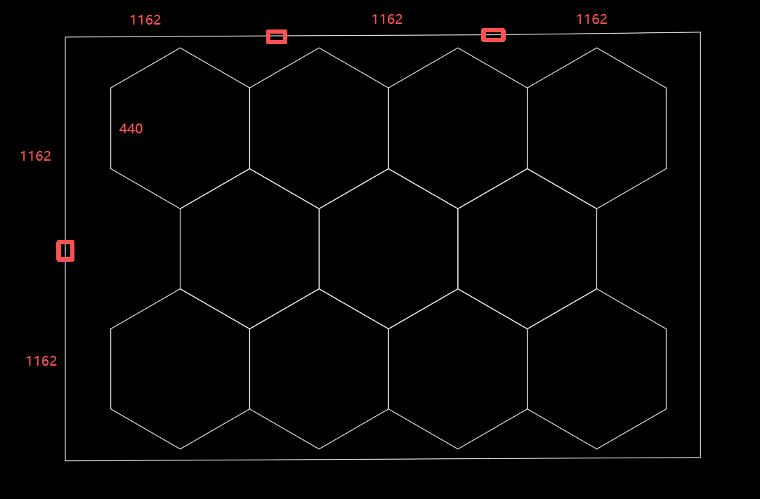 Customize Case-inner white dimmable lights 11grid with RGB border-border size-3500*2400mm
