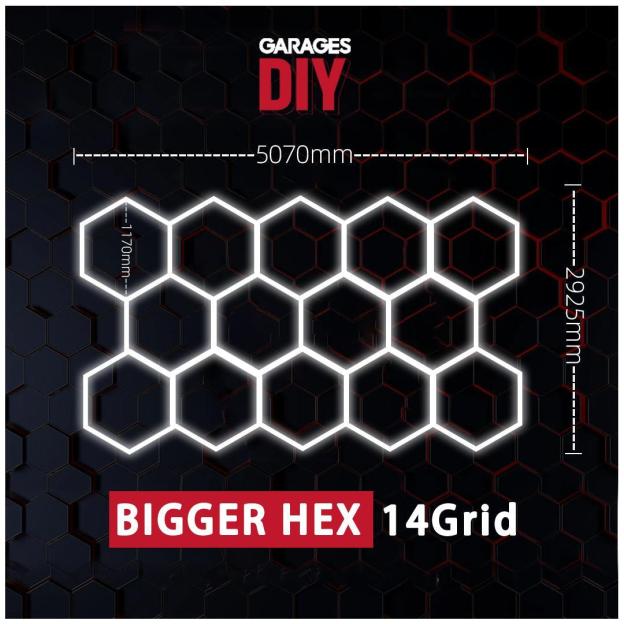 【Bigger Hex】14Grid Hexagon Lighting【5070*2925mm/16.63*9.6t】