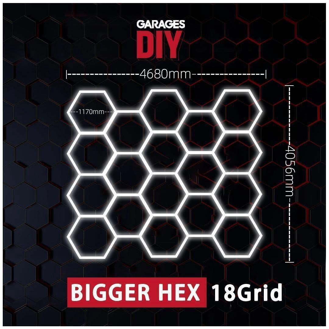 【Bigger Hex】18Grid Hexagon Lighting【4680*4056mm/15.4*13.3ft】