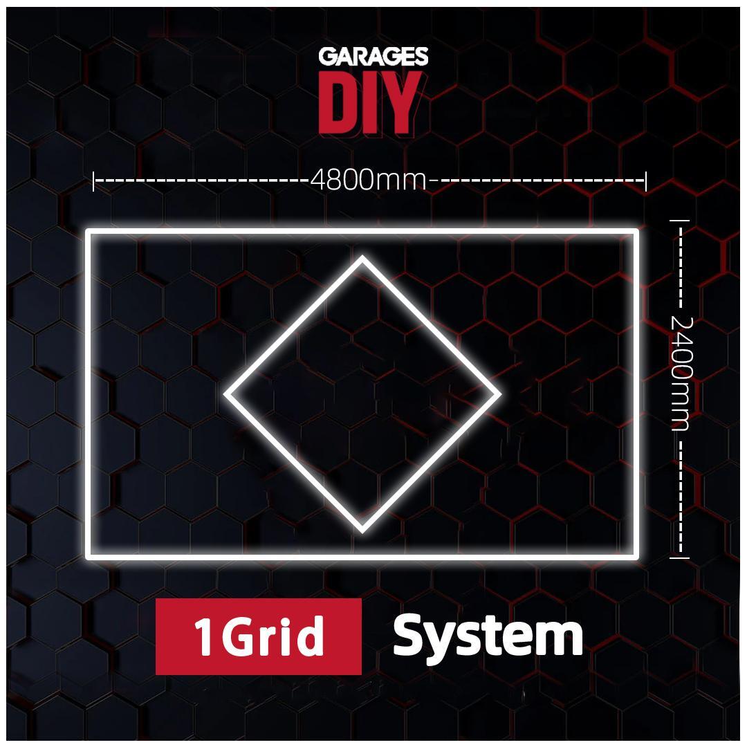 1Grid With Border System Hexagon Lighting【4800*2400mm/15.8*7.9ft】