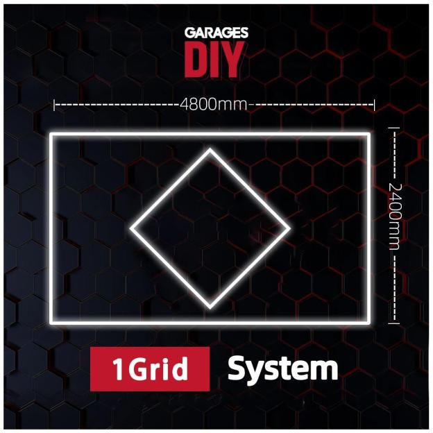 1Grid With Border System Hexagon Lighting【4800*2400mm/15.8*7.9ft】